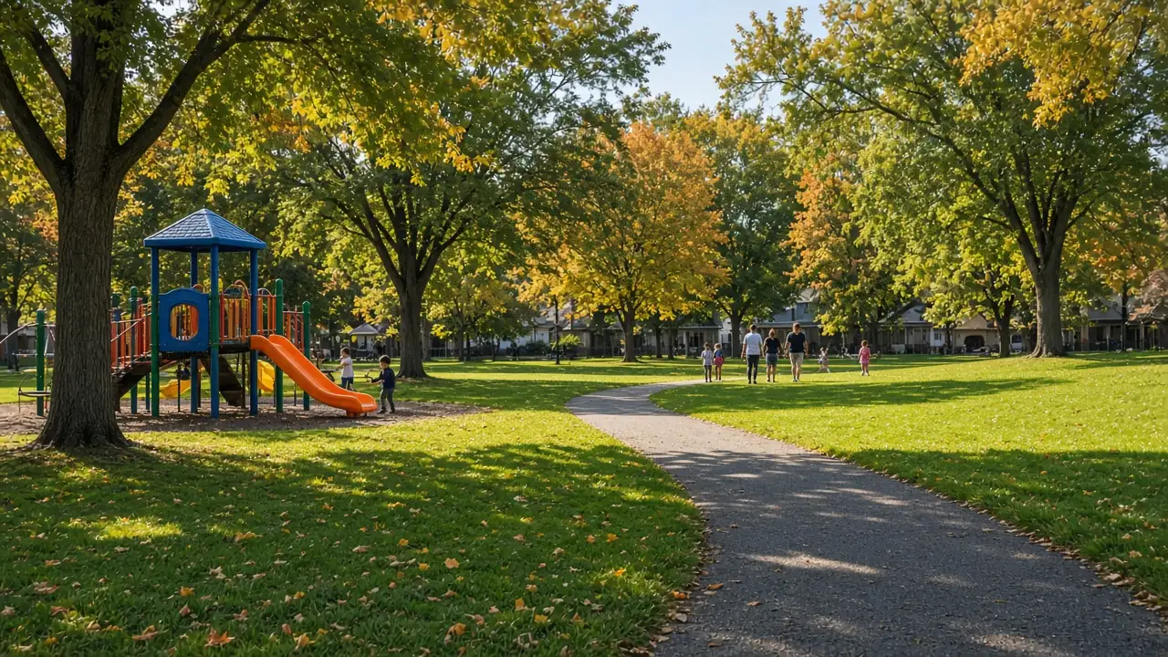 Community park playground in Ajax